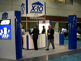 the X10 booth
